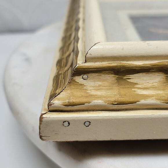 Vtg Carina Ballet Lithograph 11" Handmade Shadow Box Wood Frame Gold Accents MCM - Picture 10 of 16